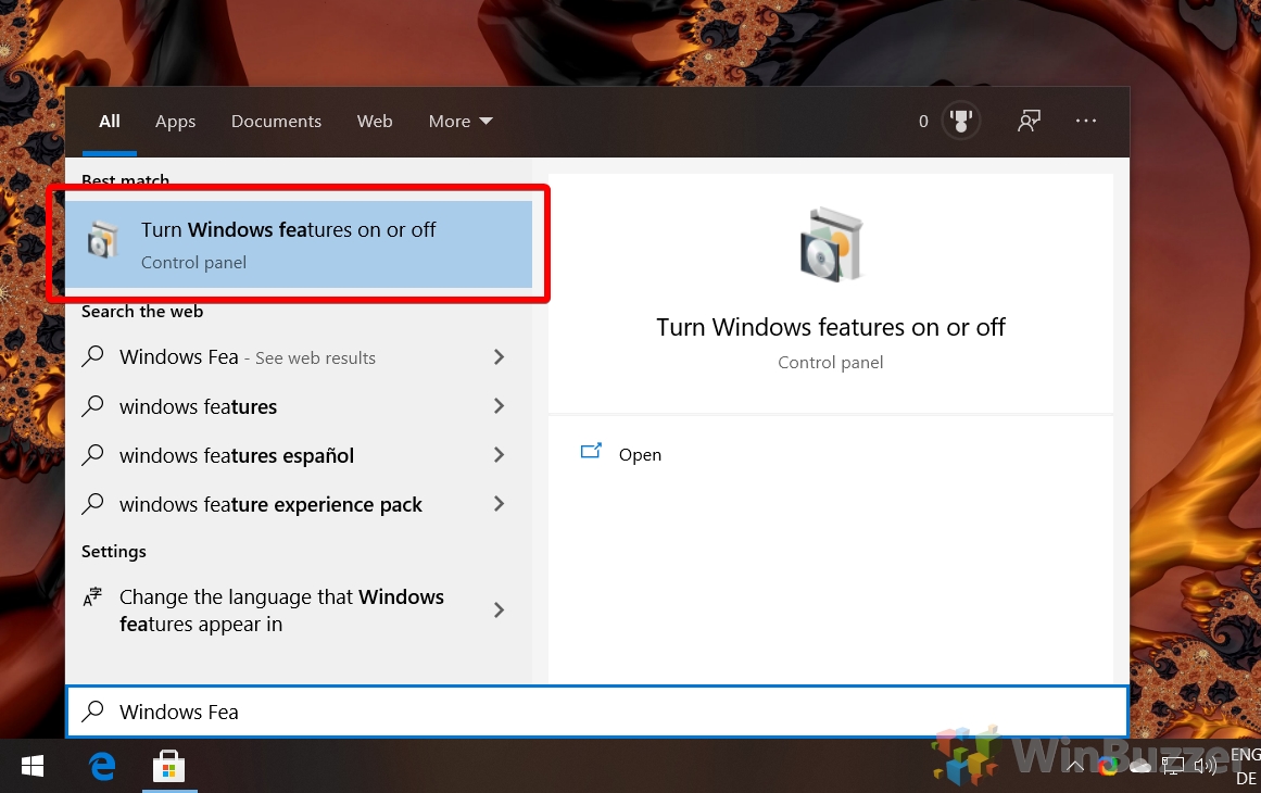Windows 10 - Search - Features