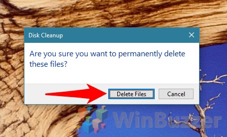 Windows 10 - Disk Cleanup - Permanently Delete Confirmation