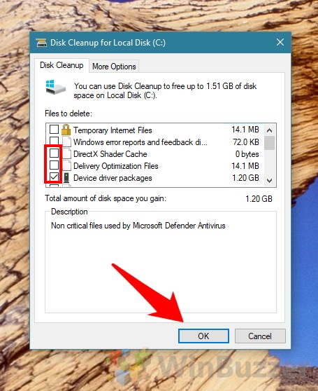 Windows 10 - Disk Cleanup - includingsystem files
