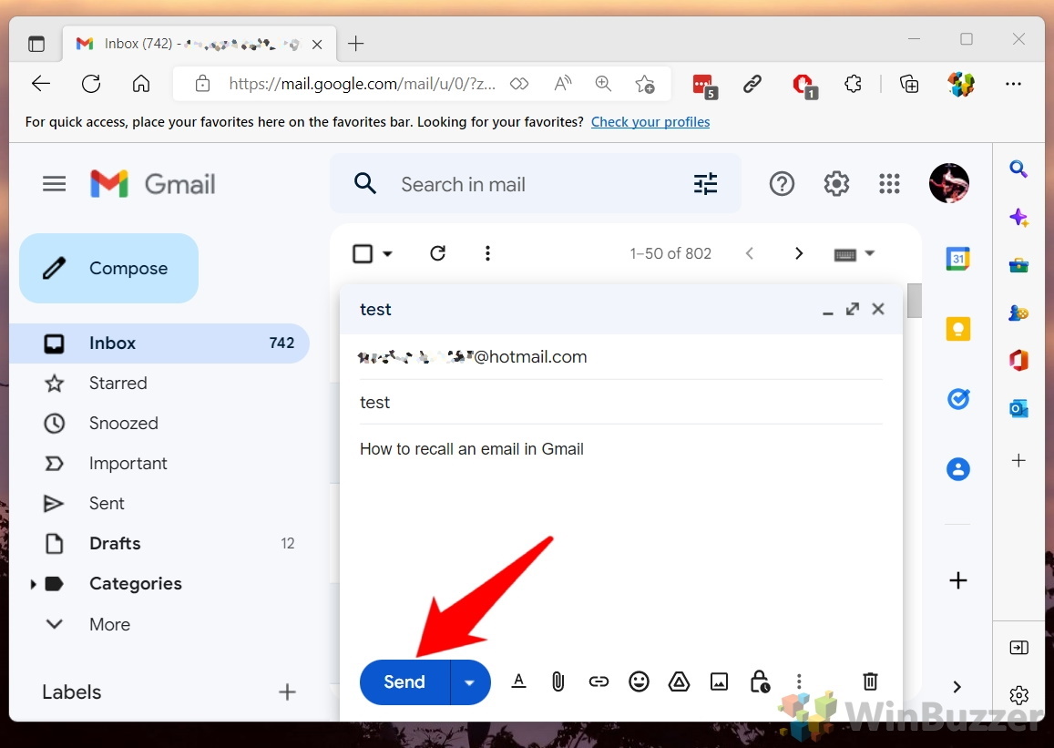 Windows 11 - Gmail - Send