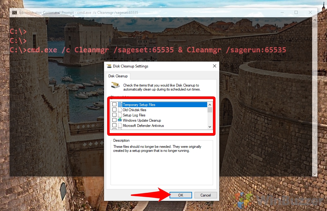 Windows 10 - Command Prompt - cmd.exe cleanmgr