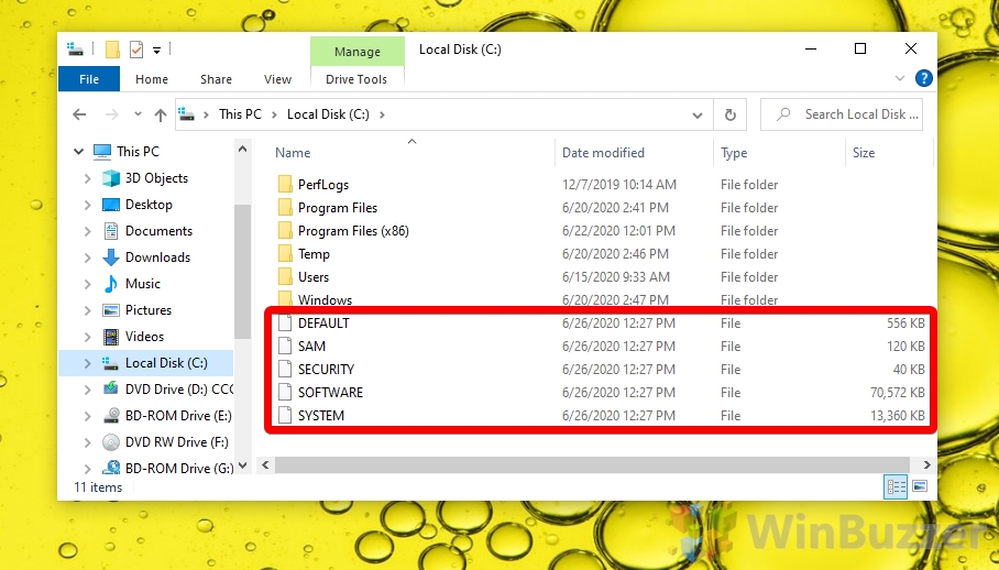 Windows 10 - File Explorer - Exported Registry