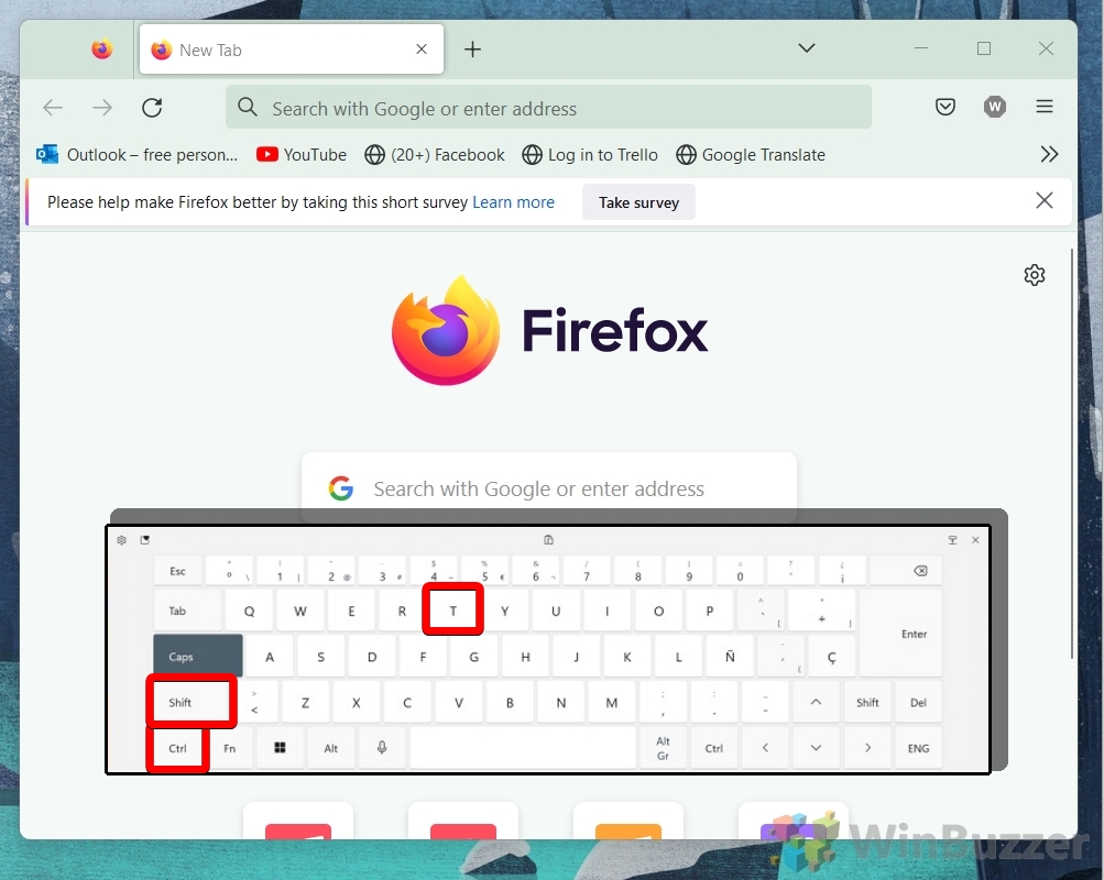 Windows 11 - Firefox - Shortcut
