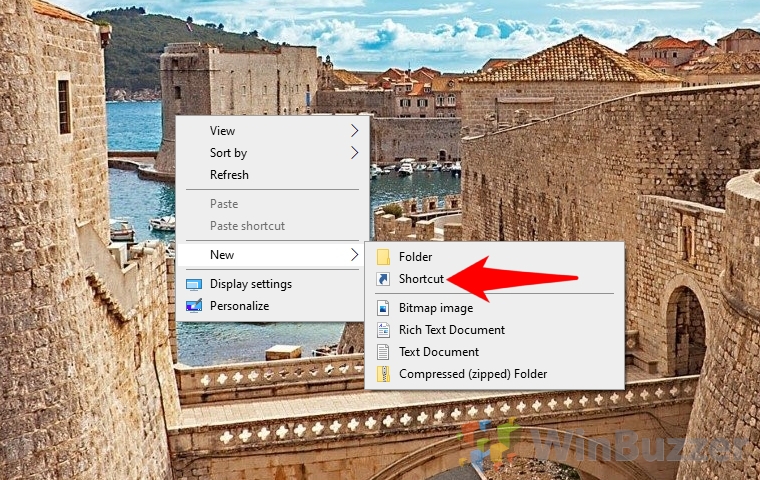 Windows 10 - Desktop - right-click context menu