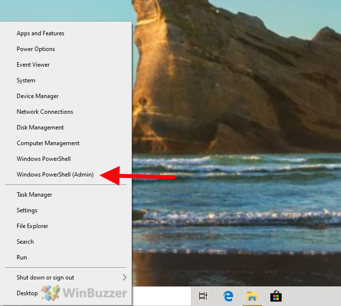 Windows 10 - open Windows PowerShell (Admin)