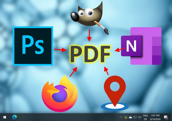 Windows 10 How to save to print to PDF in any App